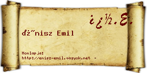 Énisz Emil névjegykártya